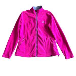 The North Face Women's Sz L Full-Zip Fleece Jacket Lightweight Warm Pink